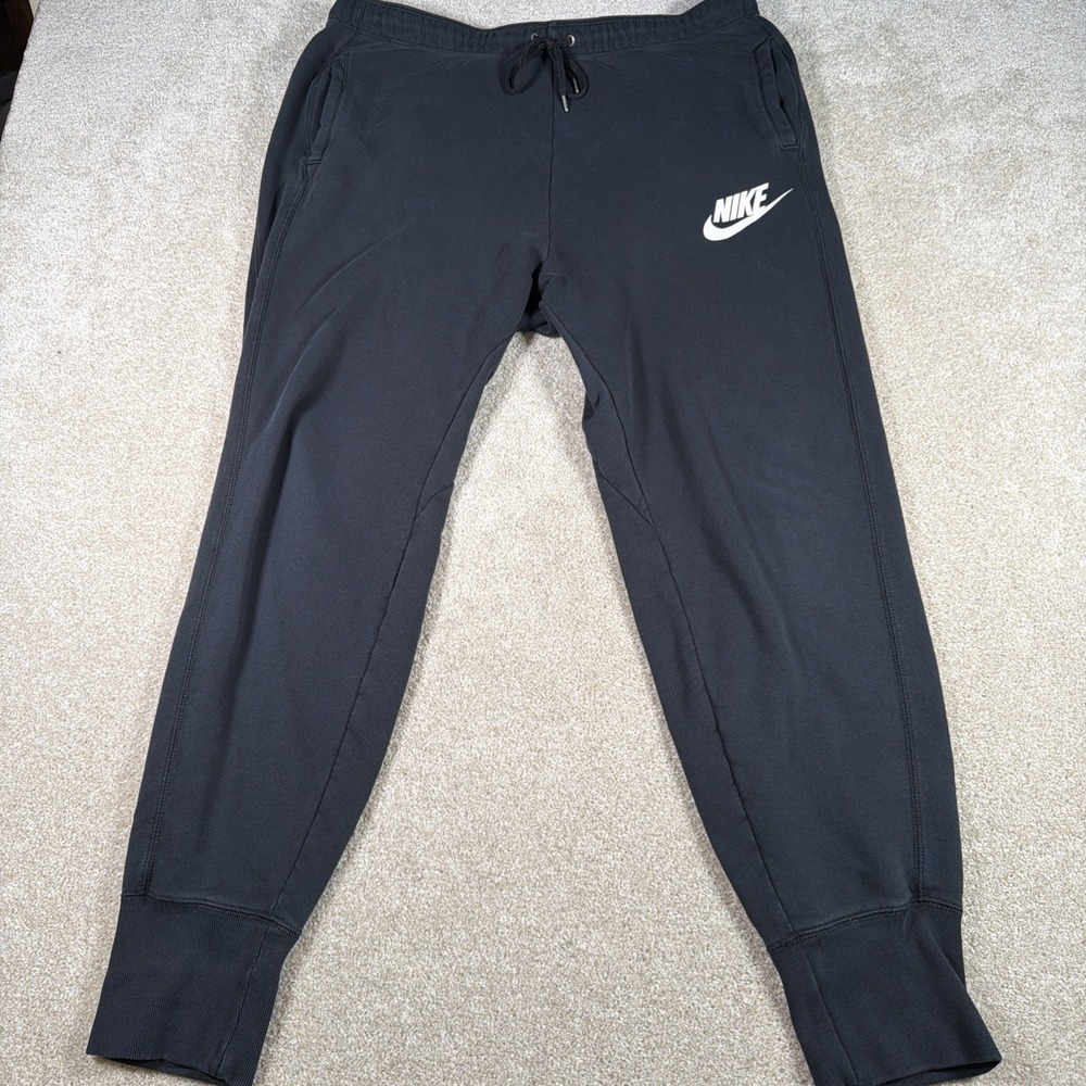 Vintage Nike Sweatpants Mens XL Black Joggers Red Tag Athletic Workout Running